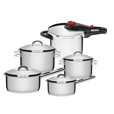 Imagem de Conjunto Panelas 5Peças Inox Fundo Triplo Tramontina Solar