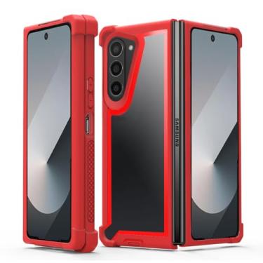 Imagem de Asuwish Capa de telefone para Samsung Galaxy Z Fold 6 5G 2024 Capa robusta à prova de choque à prova de quedas proteção de corpo inteiro híbrido resistente celular de camada dupla acessórios ZFold6 Z6