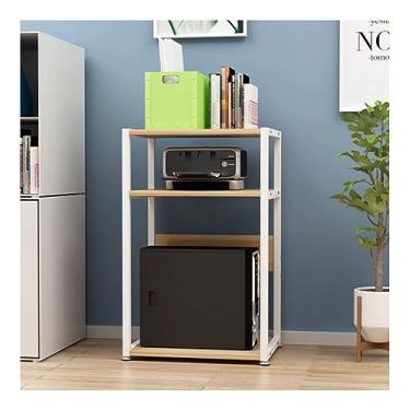 Imagem de Suporte de impressora de mesa removível para escritório 3 camadas para máquina de fax scanner prateleira de sala de estar com pés antiderrapantes prateleiras de impressora (cor: D) (E) (D)