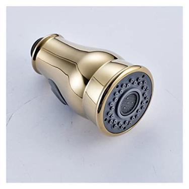 Imagem de WYUYIWH Pulverizador de fluxo para banheiro torneira misturadora de cozinha puxar cabeça de chuveiro combinando spray de água cabeça de substituição aspersor (cor: preto a)