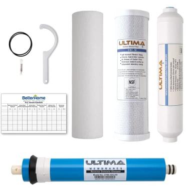 Imagem de Better Home Water Treatment 4-Stage Ultima Water-Filter System with 50 GPD Reverse-Osmosis Membrane and FPT Connect Post Filter