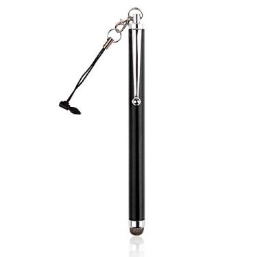Imagem de Stylus, amPen Stylus híbrido para Apple iPad Air/iPad 2/iPad Mini/iPhone 5/5s/5c/4s, Nexus 5/7, Galaxy Tab 4/3/2, Galaxy S5/S4, HTC One M8/M7 (recurso de ponta híbrida intercambiável), Preto