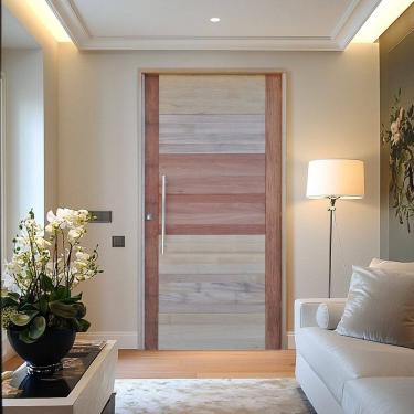 Imagem de Porta Pivotante Eucalipto Batente 14 Puxador Tubo 110cm X 210cm Direito 3B