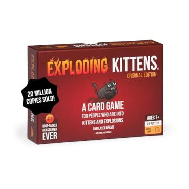 Imagem de Exploding Kittens Original Edition - 2-5 Players - Ages 7+ - 15 Minutes to Play - High Stakes Card Game - Party Game, Family Game Night, Kid and Adult Card Game