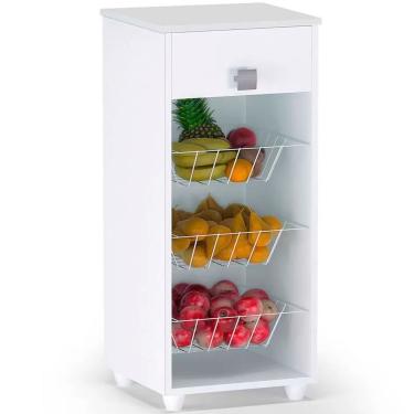 Imagem de Fruteira De Chão Mônica 3 Cestos Branco