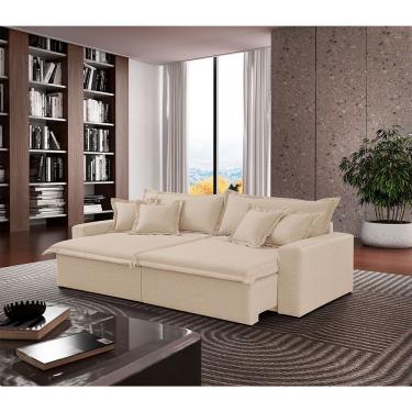 Imagem de Sofá Montreal Linho 02 Módulos De 100m B25cm Meu Sofá Online A294 Linho Creme