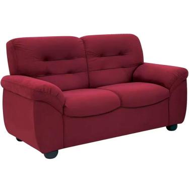 Imagem de Sofá De 2 Lugares Linoforte Stillus Ii Com 154 Cm De Largura Vermelho