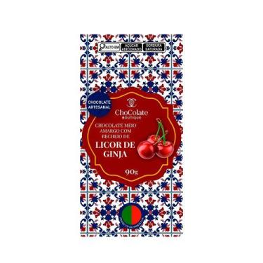 Imagem de Chocolate Boutique Meio Amargo com Recheio de Licor de Ginga - 90g