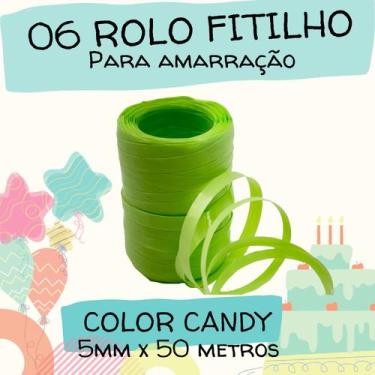 Imagem de Fitilho Rolo 06 unid para Embalagens e Presentes Prático e Versátil - 