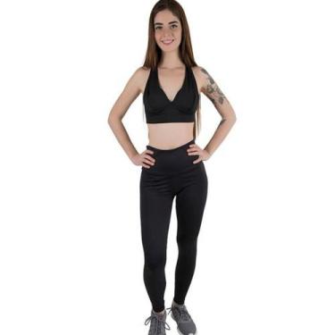 Imagem de Conjunto Diluxo Legging e Top Vick Preto, P, Preto, Feminino