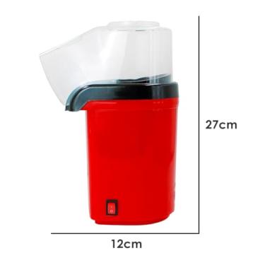 Imagem de Pipoqueira Elétrica de Ar Quente, 1200W, 110V, Vermelha, 27cm x 12cm