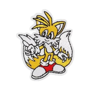 Imagem de Sonic the Hedgehog Bordado Patches 16 Estilos Anime Figura Decoração E