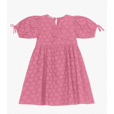 Imagem de Vestido em Laise Corações e Viscose Khy Trick Nick Rosa, 10, Rosa
