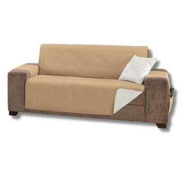 Imagem de Capa De Sofá 4 Lugares Impermeável Com Bolsos Lavável Atual - Mr Enxov