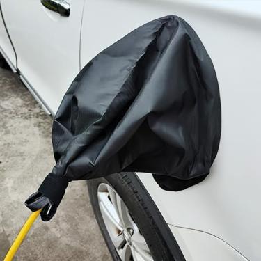Imagem de Hbxdeco Capa de porta de plugue de carregador EV, capa de plugue de carregador de carro elétrico à prova d'água, chuva, sol, neve, poeira, proteção para todos os climas, acessórios de carregamento de