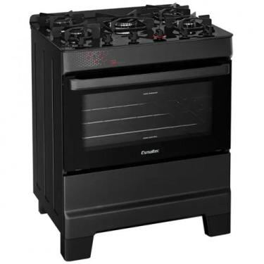 Imagem de Fogão Ideal Top 5 Bocas Automático Mesa de Vidro Bivolt Esmaltec, Pret