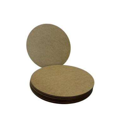 Imagem de Kit 10 Sousplat Redondo 35Cm Mdf Crú - Paraiba Laser