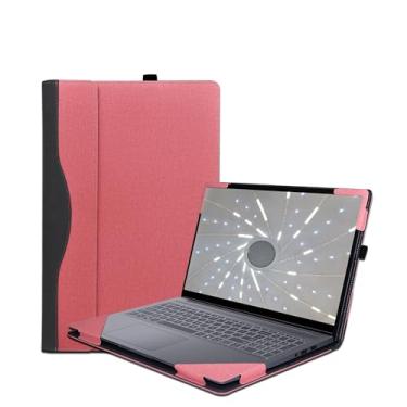 Imagem de LIMIYUE Capa de laptop para HP OmniBook X Flip 16 polegadas NGAI 16-as 16-ar e para OmniBook7 Flip 16-au, capa protetora de couro PU destacável para notebook bolsa de PC acessórios (rosa)