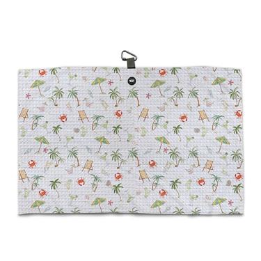 Imagem de Toalha de golfe waffle de microfibra magnética – Engraçada grande 40,6 cm x 61 cm Clean Golf Club Ball Magnet Clip para pendurar no carrinho Forte Força Premium Ultra Absorvente Disco Preto Masculino