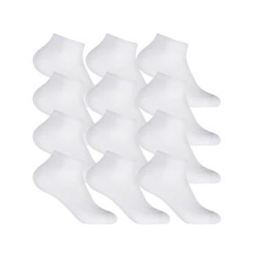 Imagem de Kit 12 Pares de Meias Invisível Masculina 39/43 Altomax, Branco, 39/43