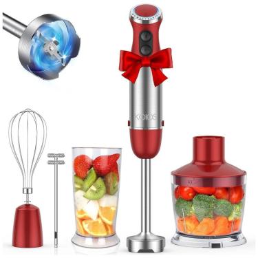 Imagem de Mixer 4 em 1 Multifuncional com 12 Velocidades e Acessórios, 800W, 110v, KOIOS HB 2046, Vermelho
