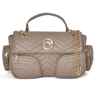 Imagem de Bolsa Tiracolo Multipocket Bag Via Marte Matelassê Alça Corrente Ajustável B2-601