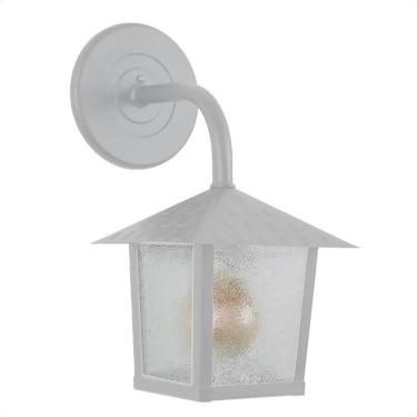 Imagem de Kit 4 Arandela Colonial Nina Quadrada Vidro Pontilhado E27 Bivolt Branco