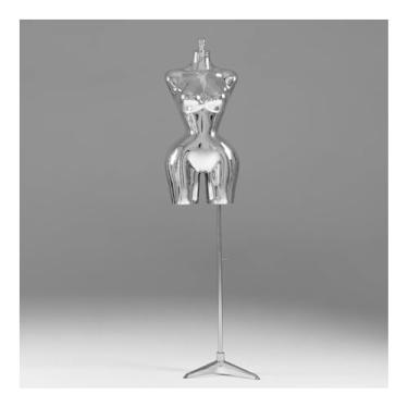 Imagem de Manequins de varejo de corpo feminino, o torso galvanizado é ajustável em altura e destacável, exibindo roupas íntimas e tops(Silver,Triangle)