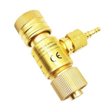 Imagem de MERIGLARE Regulador de pressão de saída ajustável, válvula de gás, tanque plano de 7/16" para serviço pesado, profissional, transferência de mapa de 85 mm