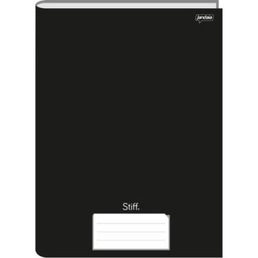 Imagem de Caderno Brochurão Capa Dura STIFF 48 Folhas Preto Pacote com 10 - Jand