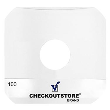Imagem de (100) Mangas internas CheckOutStore Paper Record com furo para discos de vinil LP de 33 RPM de 30,5 cm (cantos arredondados)