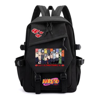 Imagem de Mochila Sanmu Naruto Akatsuki com impressão digital em couro PU