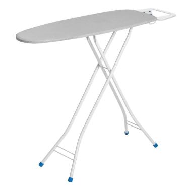 Imagem de Tábua de Passar Roupa 2001 Metalizado em Aço com Suporte para Ferro Resistente Tri Plus Branco/Cinza