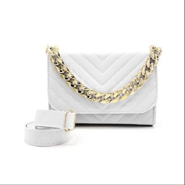 Imagem de Bolsa Clutch Festa Haldrys Detalhes Alça Dourada Fixa e Alça Removivel