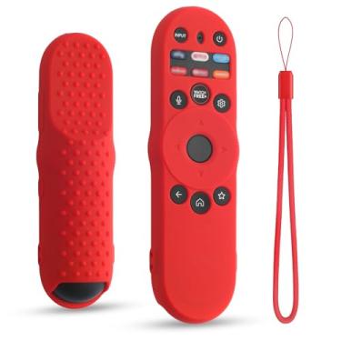 Imagem de DUOLAXMENG Capa para controle remoto Vizio XRT270 2023 Smart TV, capa protetora de silicone para controle remoto XRT270, à prova de choque, brilha em verde escuro (vermelho)