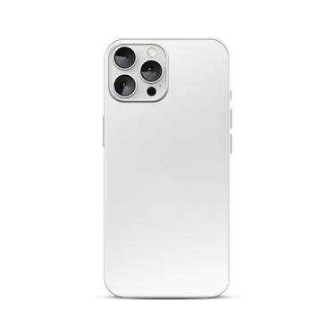 Imagem de Capinha Compativel com iPhone 15 Pro Verso Vidro Fosco Bordas de Silicone Luxuosa Premium Com Proteção de Camera