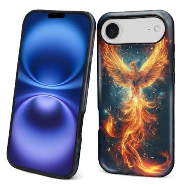 Imagem de Punmada Capa para iPhone Qwert Air, capa híbrida rígida de silicone à prova de choque para iPhone Qwert Air Spread Wings Fire Phoenix