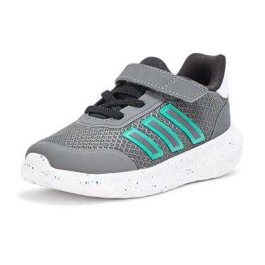 Imagem de adidas Tênis infantil X_PLR Path Elastic Lace & Strap, Cinza/azul-petróleo puro/preto, 6 Toddler