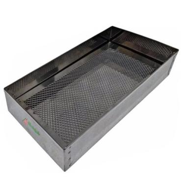 Imagem de Escorredor Fritura Batata Pastel Aço Inox Brilhante 20x40cm - DAIFPRO