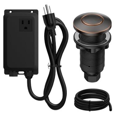 Imagem de Anwoll Kit de interruptor de ar para eliminação de lixo - profissional, triturador de resíduos de pia liga/desliga, peça de descarte de alimentos com botão de ar, listado na UL