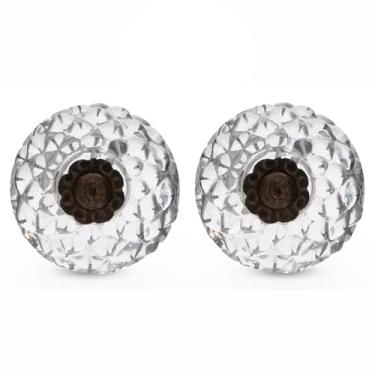 Imagem de Puxador de vidro de cristal – puxadores decorativos premium para armários e gavetas – puxadores e puxadores de móveis inovadores para artesanato de hardware DIY – Acessórios para penteadeira, banheiro