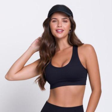Imagem de Top Selene Canelado Sem Costura 20916.002, Preto, 513, M