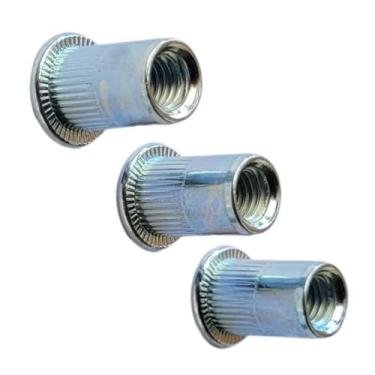 Imagem de Rebite Rosca 1/4 Porca Repuxo Arrebite Com Aba Plana 300 pça - Sukira