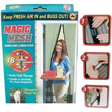 Imagem de Cortina Antimosquitos Mosquiteiro Tela Protetora Insetos - Bc Bora Col