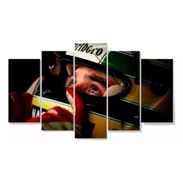 Imagem de Quadros Decorativos Mosaico Ayrton Senna Capacete " - iron tech