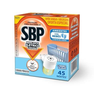 Imagem de Repelente Elétrico Líquido SBP 45 Noites Cheiro Suave Novo Aparelho + Refil