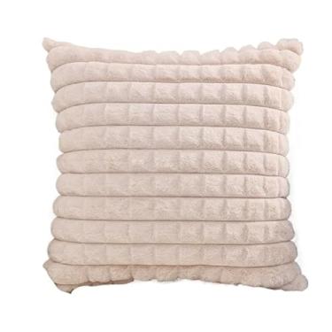 Imagem de Capa Almofada Pelúcia 3D Acolchoada com Pompons 45x45cm - Decoração Casa, Quarto Bebê, Travesseiros(bege,3)