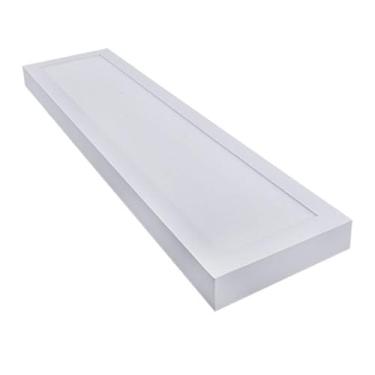 Imagem de Luminaria Plafon Painel Sobrepor 24w LED Retangular 4000K LED Teto Branco Neutro 60x15cm Iluminação Quarto Sala Casa