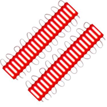 Imagem de Juren Módulo LED COB de 40 peças, 80-100 lm, cada módulo, luz decorativa à prova d'água para letreiros publicitários com fita adesiva traseira (vermelho)