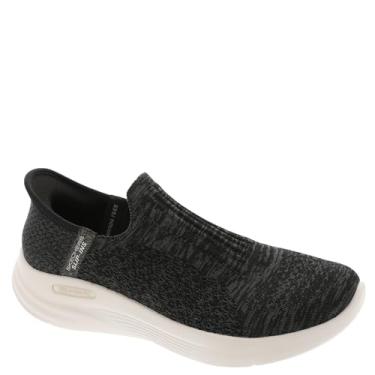 Imagem de Skechers Tênis esportivo feminino sem cadarço sem cadarço, Preto=preto, 38